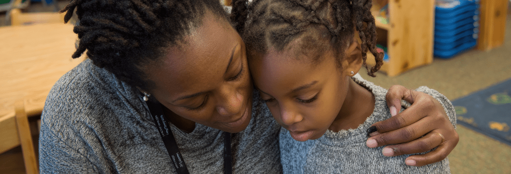 comforted child